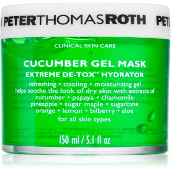 Peter Thomas Roth Cucumber De-Tox Gel Mask Masca gel hidratanta pentru fata si zona ochilor - imagine 2